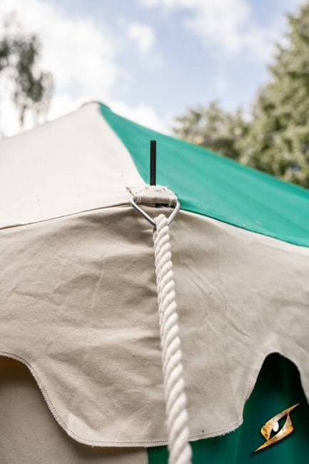 Marquee Tent - 4x6m - Natural/Emerald Green - Standard