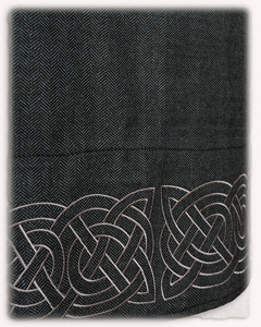 Alva Apron Dress Herringbone Black - suknia fartuchowa