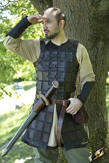 Leather Brigandine - Black