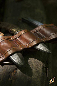 Rogue Knife Set & Holder - Brown