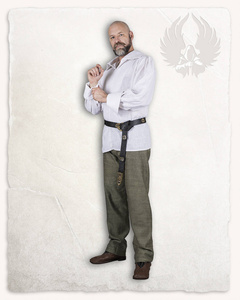 Leon Belt Broad Black - skórzany pasek