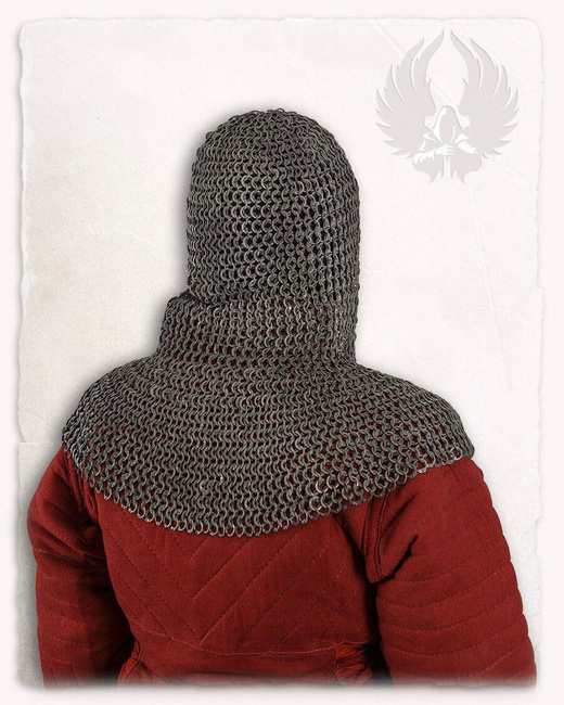 Richard - Aluminium Chain Coif flat ring riveted - nitowany kaptur kolczy