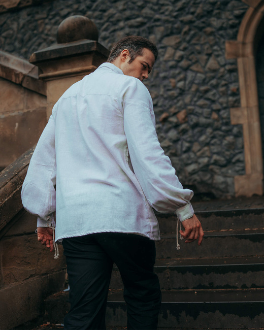 Sawyer shirt linen - Cream - koszula łniana