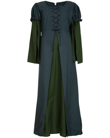Loreley Dress - Green - suknia bawełniana