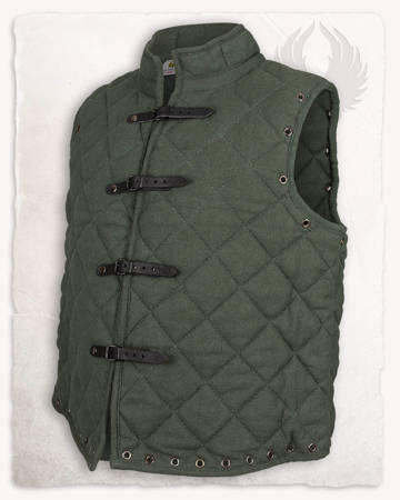 Arthur Padded Vest Green - przeszywanica krótka