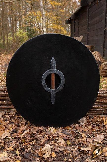 Drang Shield - Red/Wood - 80 cm