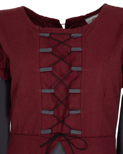 Loreley Dress - Bordeaux - suknia bawełniana