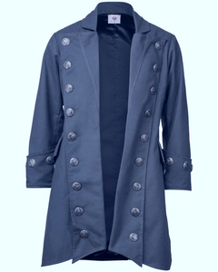 Captain Chad Buccaneer Coat canvas - Blue - bawełniany płaszcz