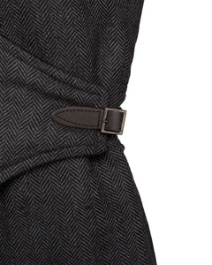 Vysera Outer Garment Herringbone - Black - suknia wierzchnia