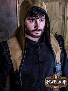 Akku splitleather hood - Light brown