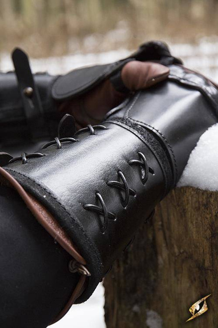 Leather Gauntlet right hand - Black