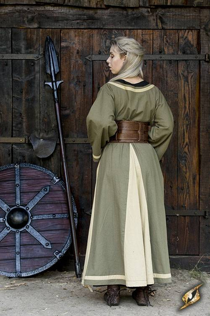 Dress Astrid - Dryad Green / Desert Beige