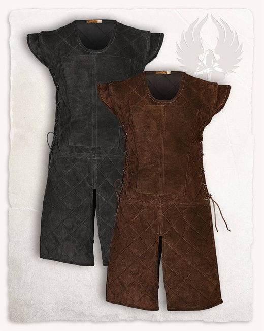 Brandon Tabard Black - tabard zamszowy