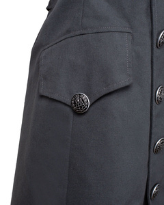 Captain Chad Buccaneer Coat canvas - Grey - bawełniany płaszcz