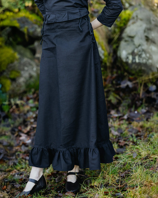 Nelly Skirt Sail Cloth - Black - płócienna spódnica