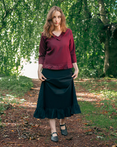 Josefina Blouse Light Cotton - Bordeaux