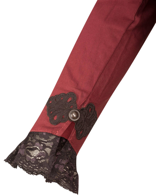 Viscardi shirt - Bordeaux- koszula w gotyckim stylu