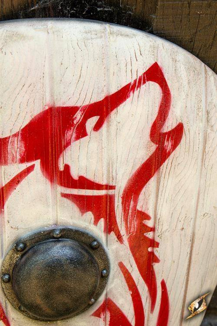 Norman Shield - Wolf-White - 115x58 cm