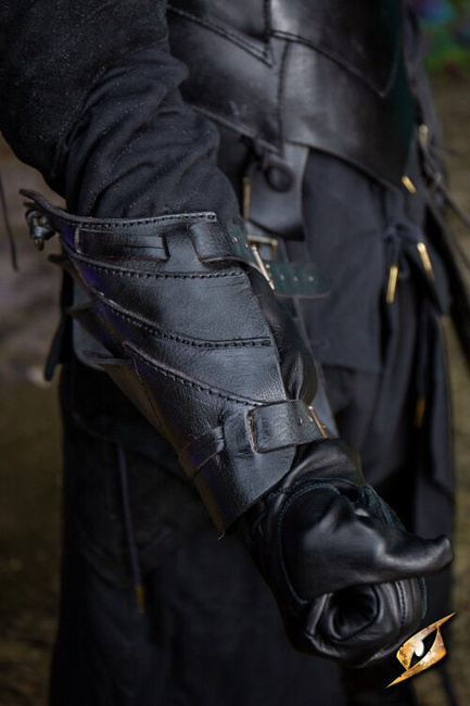 shadow Bracers - Black - karwasze skórzane