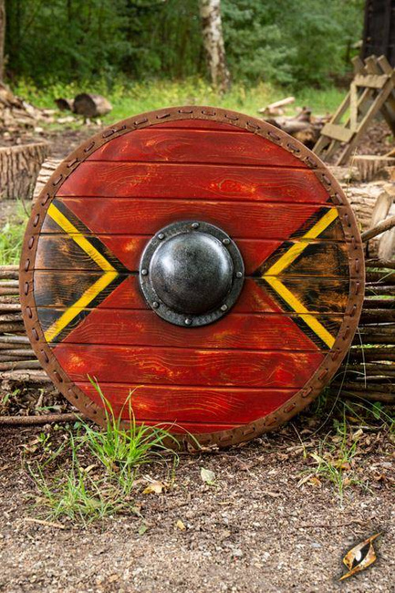 Thegn Shield - Red - 70 cm