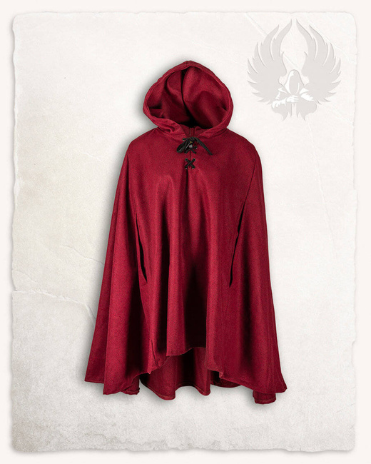 Raven Cape Wool Burgundy - wełniana peleryna