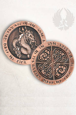 Miedziana moneta żyw. ognia