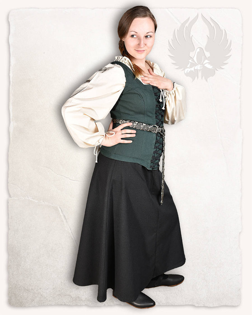 Ursula Bodice Canvas Green - płócienny gorset