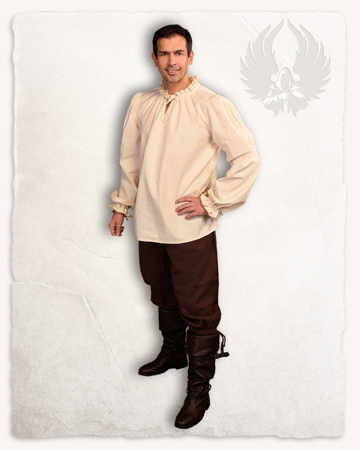 Bastian Shirt Cotton Cream - koszula średniowieczna