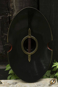 Elliptical Shield Red