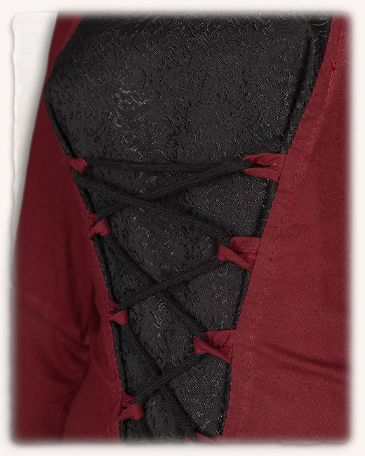 Ophelia Dress Burgundy/Black