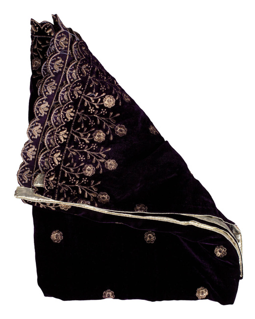 Jasmin Scarf - Purple - szal z aksamitu