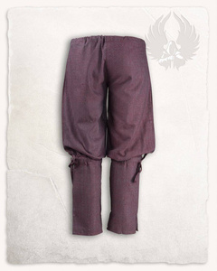Ketill Pants Herringbone Burgundy - wełniane spodnie
