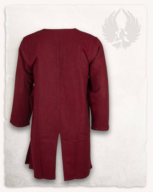 Shapur Floded Coat Herringbone Red - płaszcz z wełny filcowanej