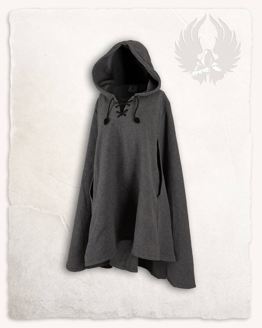 Raven Cape Wool Gray - wełniana peleryna