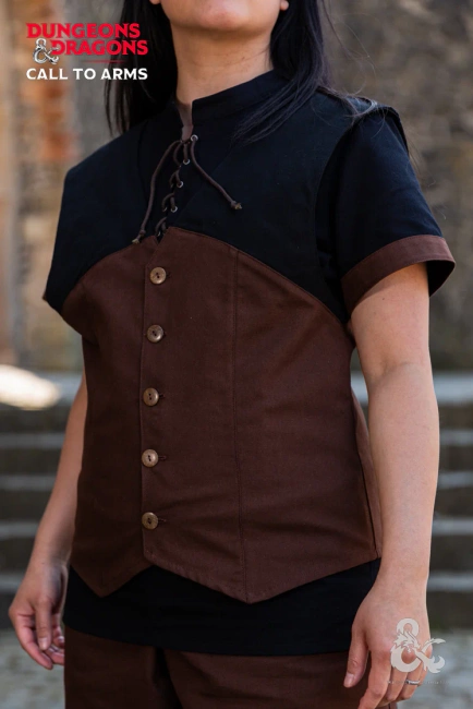 Dungeons & Dragons - Rogue Hooded Vest - Black/Brown