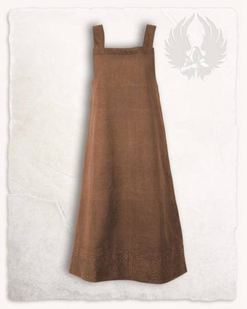 Alva Apron Dress Borwn - suknia fartuchowa