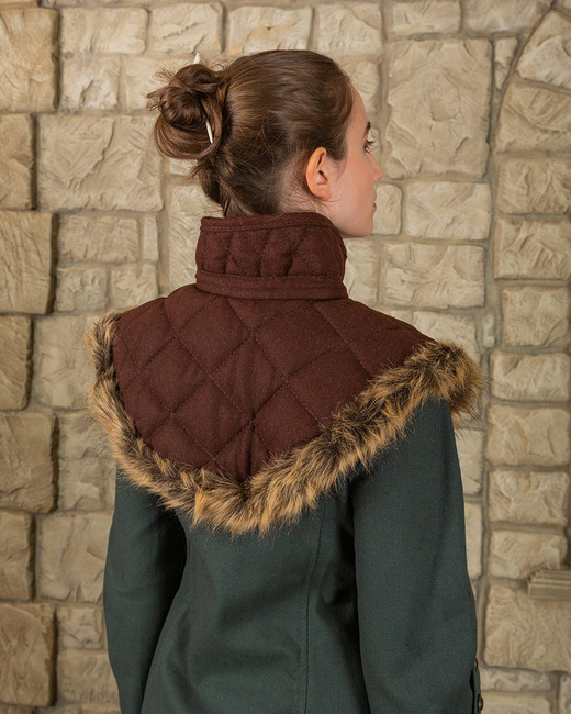 Nimue Lined Collar Wool Brown