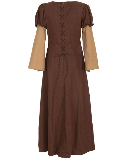 Loreley Dress - Brown - suknia bawełniana