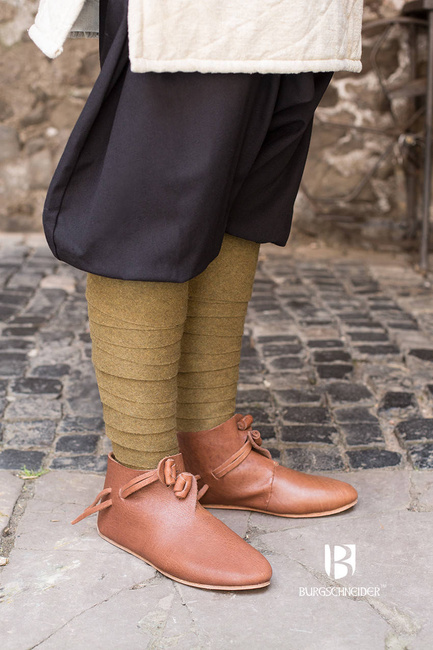 Wool Winingas Aki - Autumn Green - owijacze na nogawki z filcowanej wełny