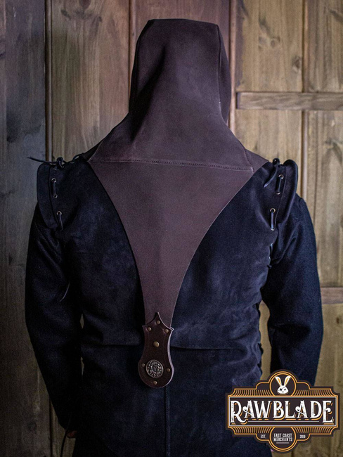 Akku splitleather hood - Brown