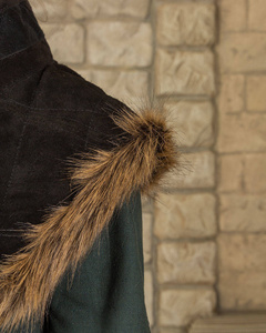 Nimue Lined Collar Suede Black