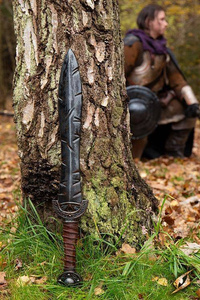 Battleworn Celtic Leaf Sword - 60 cm