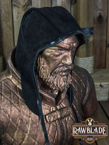 Rouland split leather coif - Black