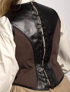 Rogue Corset - Black/Brown