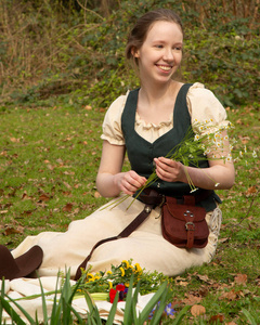 Tika Bodice Canvas Brown - kamizelka gorsetowa