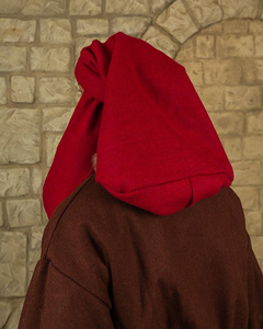 Rafael Chaperon Wool Bordeaux -  średniowieczna czapka z wełny