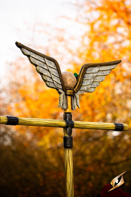 Winged Skull Top - modułowe zakończenie drzewca