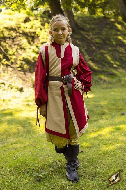 Basic Tabard - Dark red/Dark Desert Beig (junior)