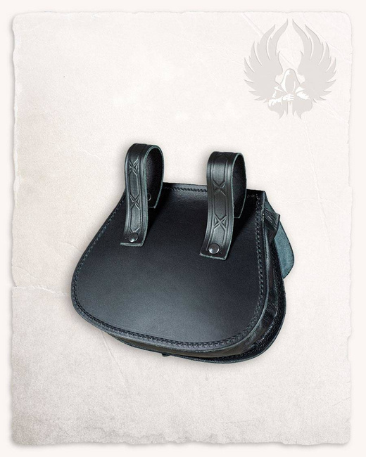 Julius Beltbag Black - skórzana torba na pas