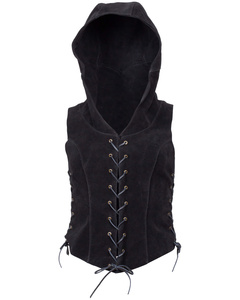 Sombra Vest - Black - zamszowa kamizelka